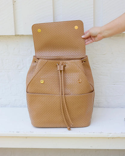 Bennett Backpack in Woven Tan
