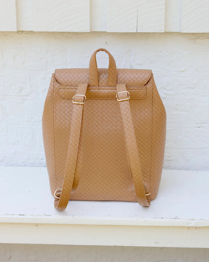 Bennett Backpack in Woven Tan
