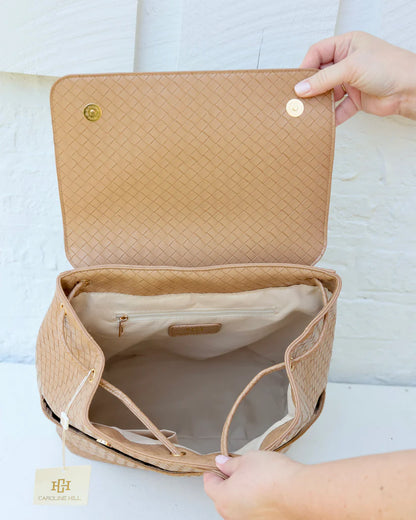 Bennett Backpack in Woven Tan