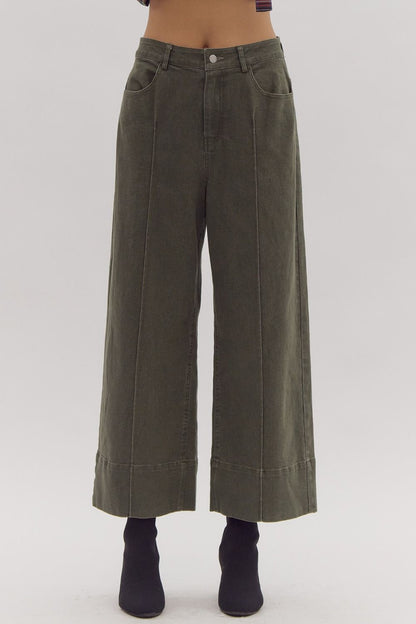 Wide Leg Ankle Pant