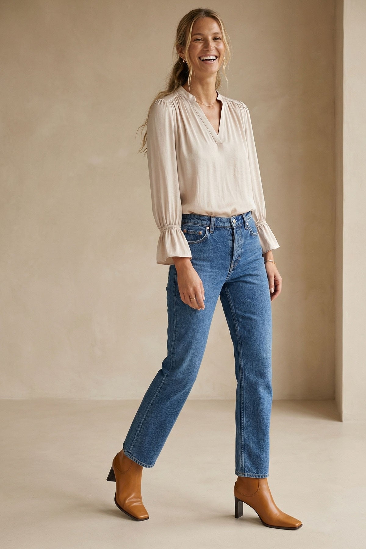 Flared Cuff Blouse