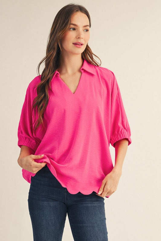 Dolman Scallop Top