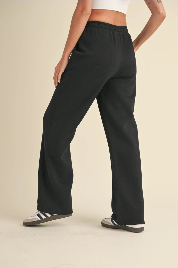 Fleece Wide Leg Sweatpants