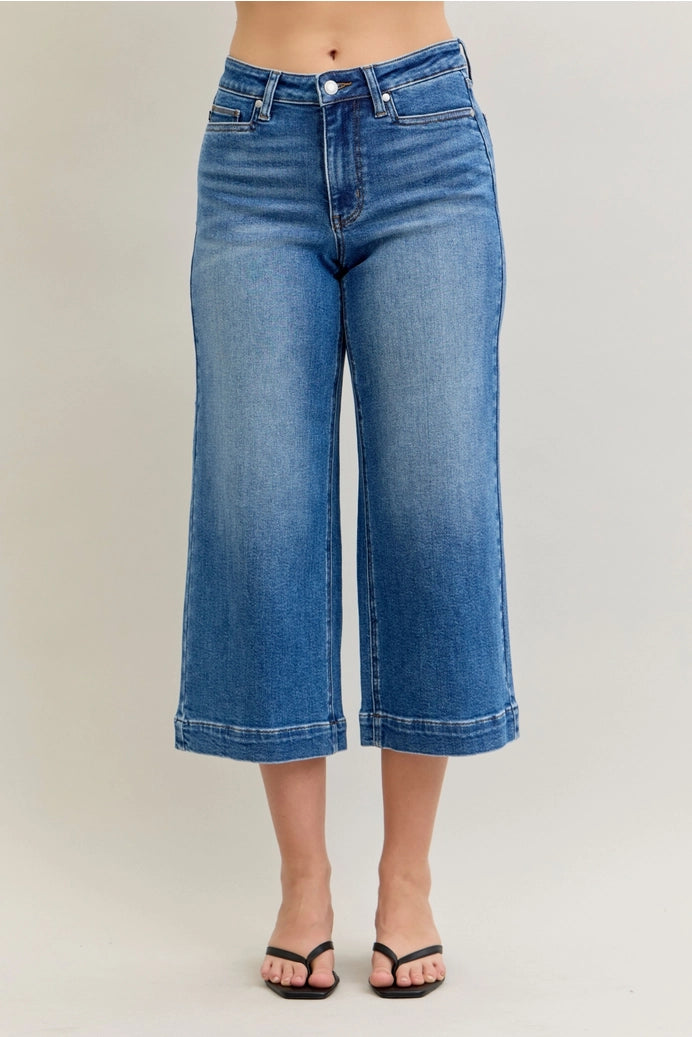 Vintage Pocket Wide Crop Jean