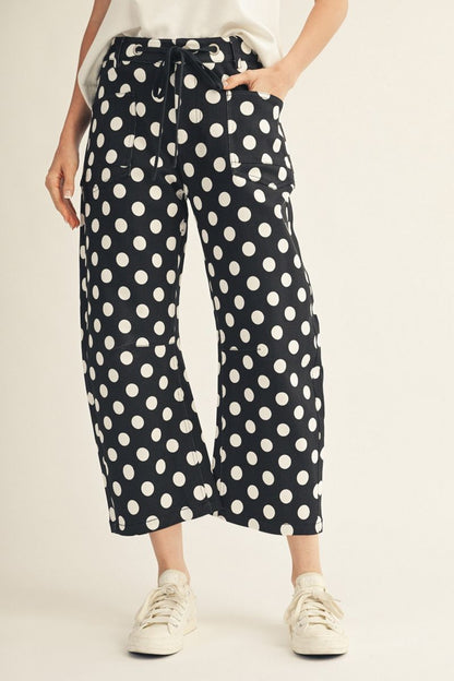 Polka Dot Barrel Pants