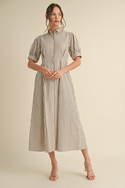 Striped Midi Dress