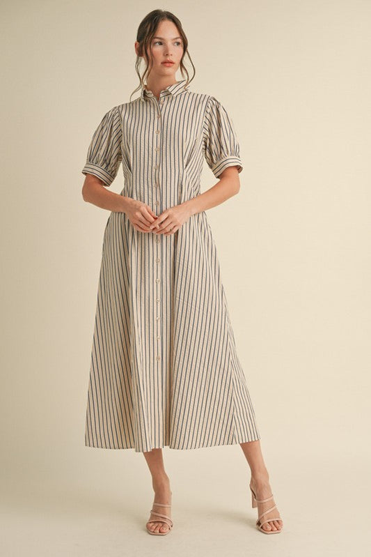 Striped Midi Dress