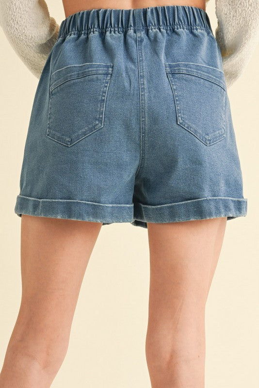 Denim Cargo Shorts