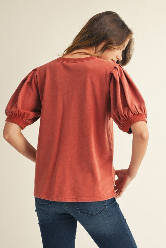 Cotton V-Neck Blouse