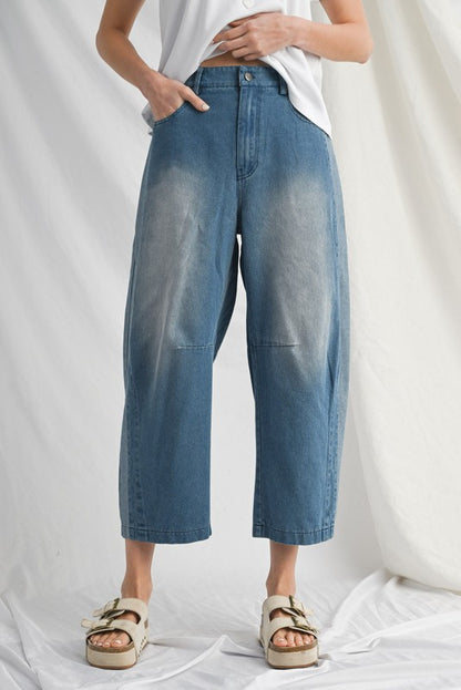 Denim Contrast Pants