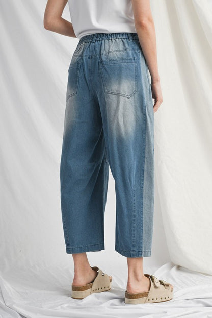 Denim Contrast Pants