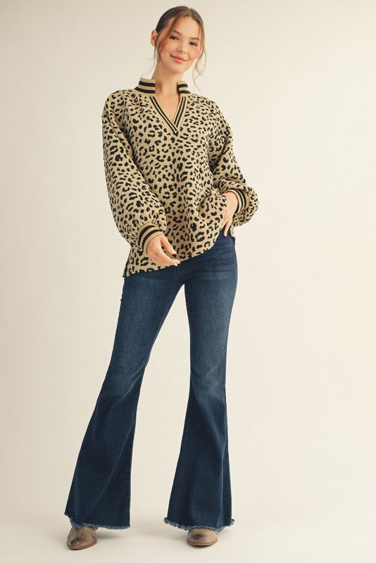 Puff Sleeve Leopard Top