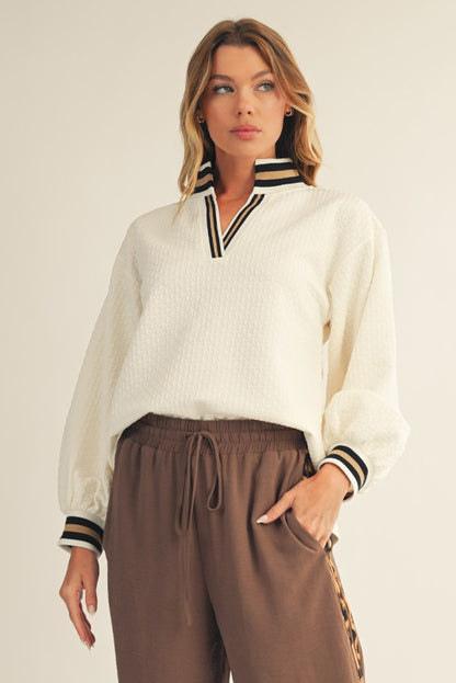 Puff Sleeve Rib Top
