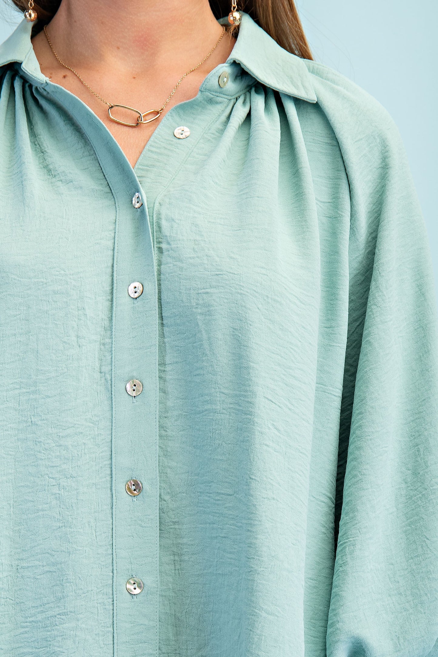 Ric-Rac Button Down Blouse