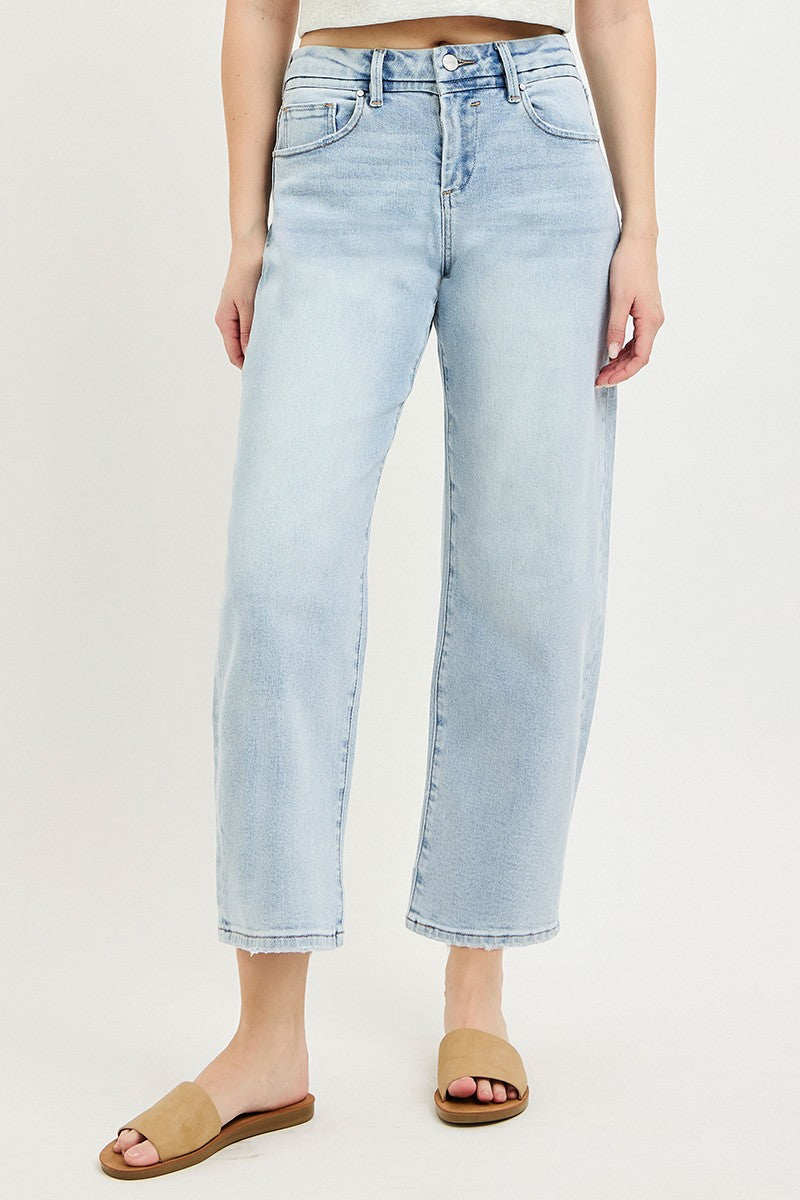 Slouchy Crop Barrel Jeans