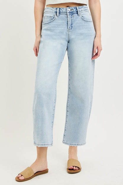 Slouchy Crop Barrel Jeans