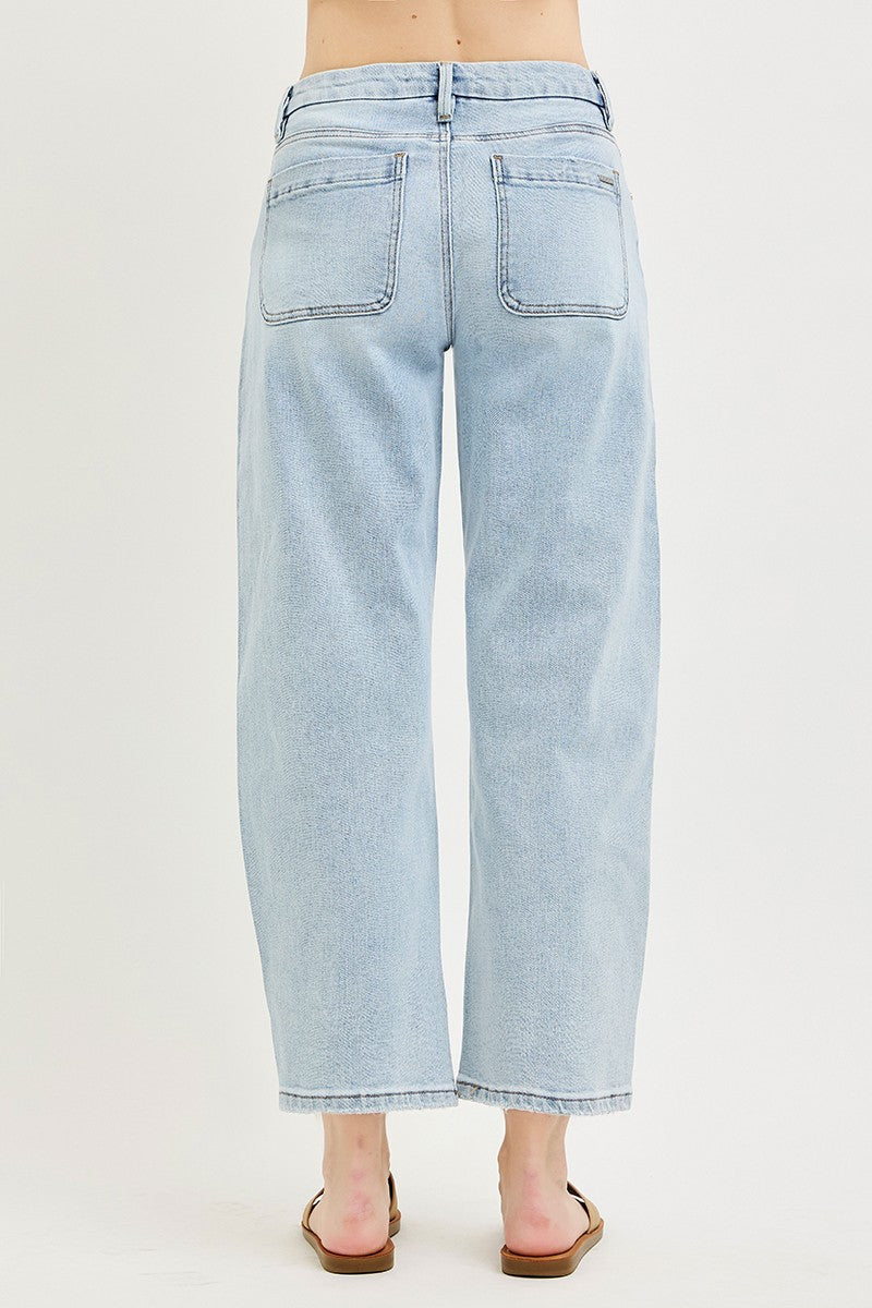 Slouchy Crop Barrel Jeans