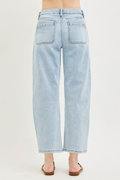 Slouchy Crop Barrel Jeans