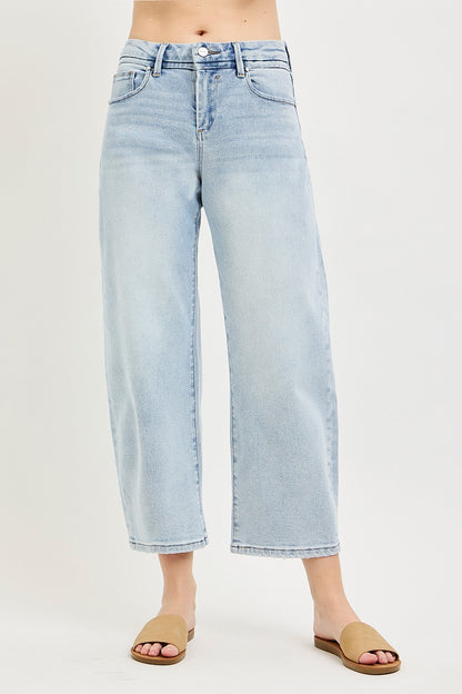 Slouchy Crop Barrel Jeans