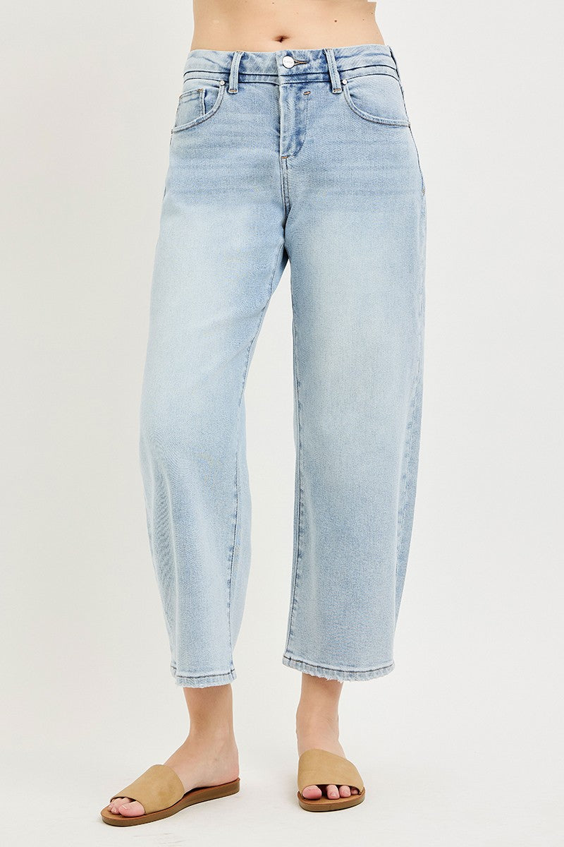 Slouchy Crop Barrel Jeans