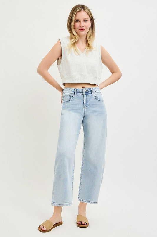 Slouchy Crop Barrel Jeans