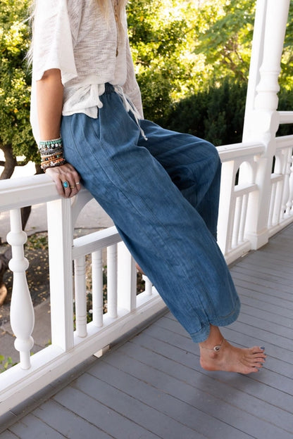 So Comfy Wide Leg Denim Pant