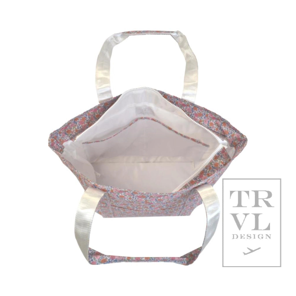 Jumbo Tote in Ribbon Floral Blue