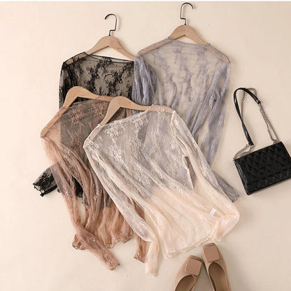 Lace Mesh Long Sleeve