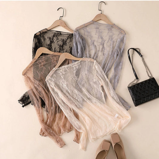Lace Mesh Long Sleeve