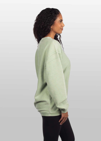 The Original Corded Crew in Sage Green