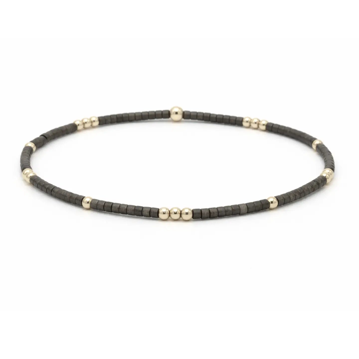 2mm Newport Graphite + Gold Filled Waterproof Bracelet