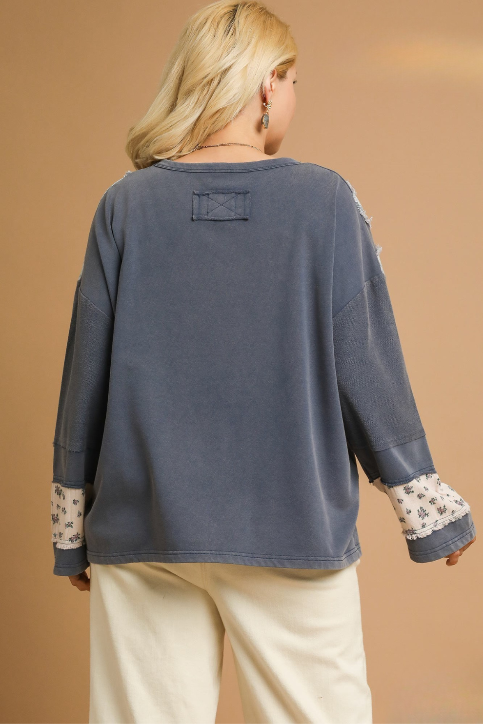Patchwork Terry Pullover