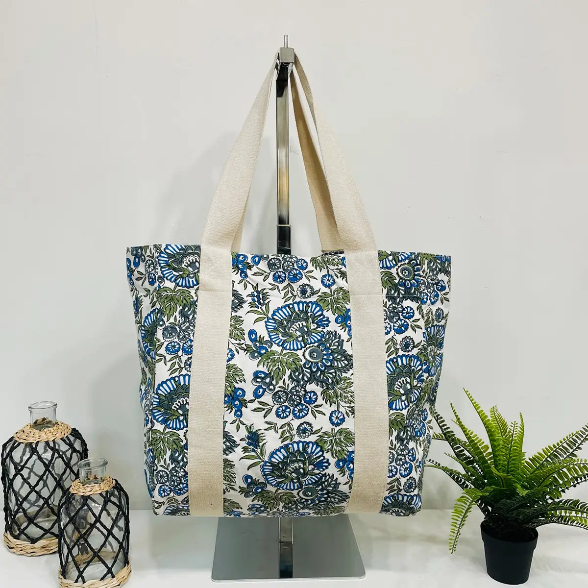 Forget Me Not Handcrafted Canvas Bag