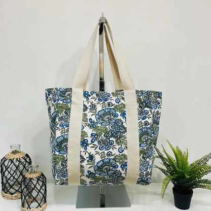 Forget Me Not Handcrafted Canvas Bag