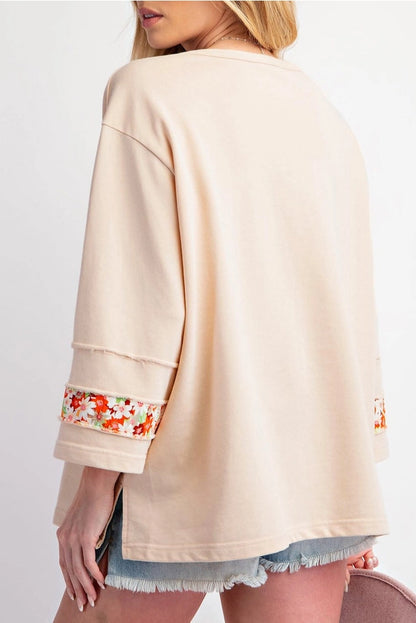 Floral Patchwork 3/4 Sleeve