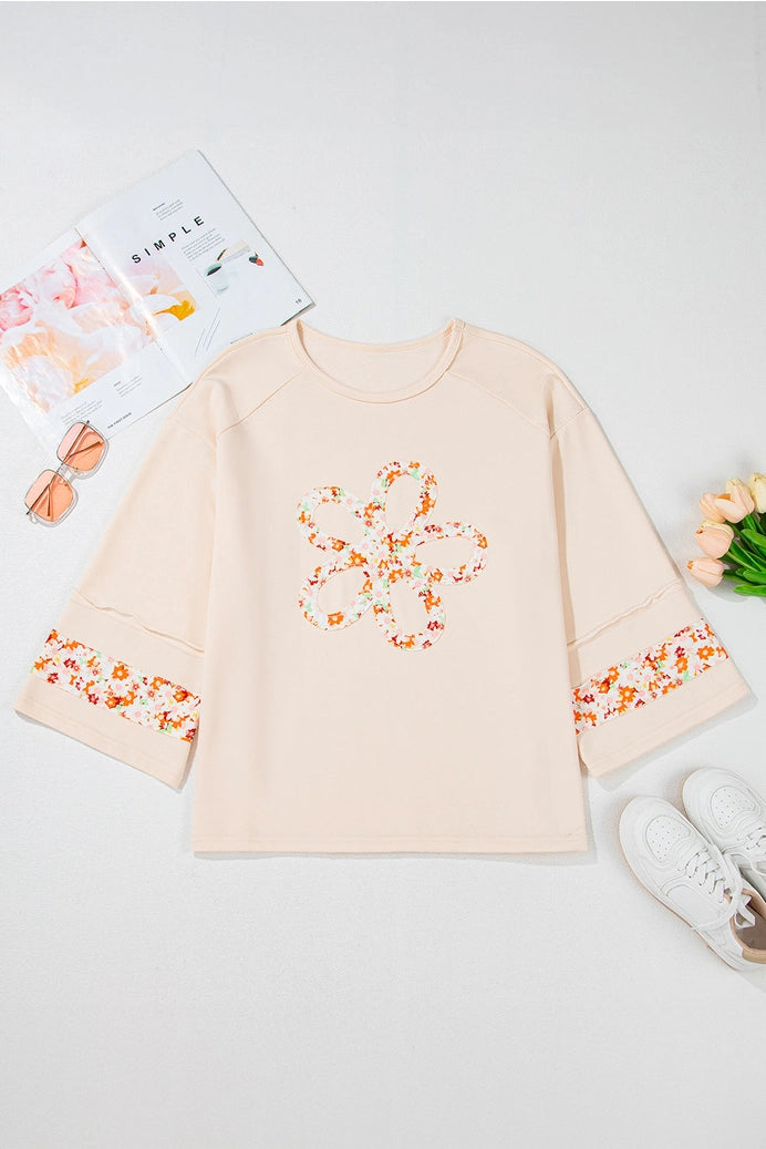 Floral Patchwork 3/4 Sleeve