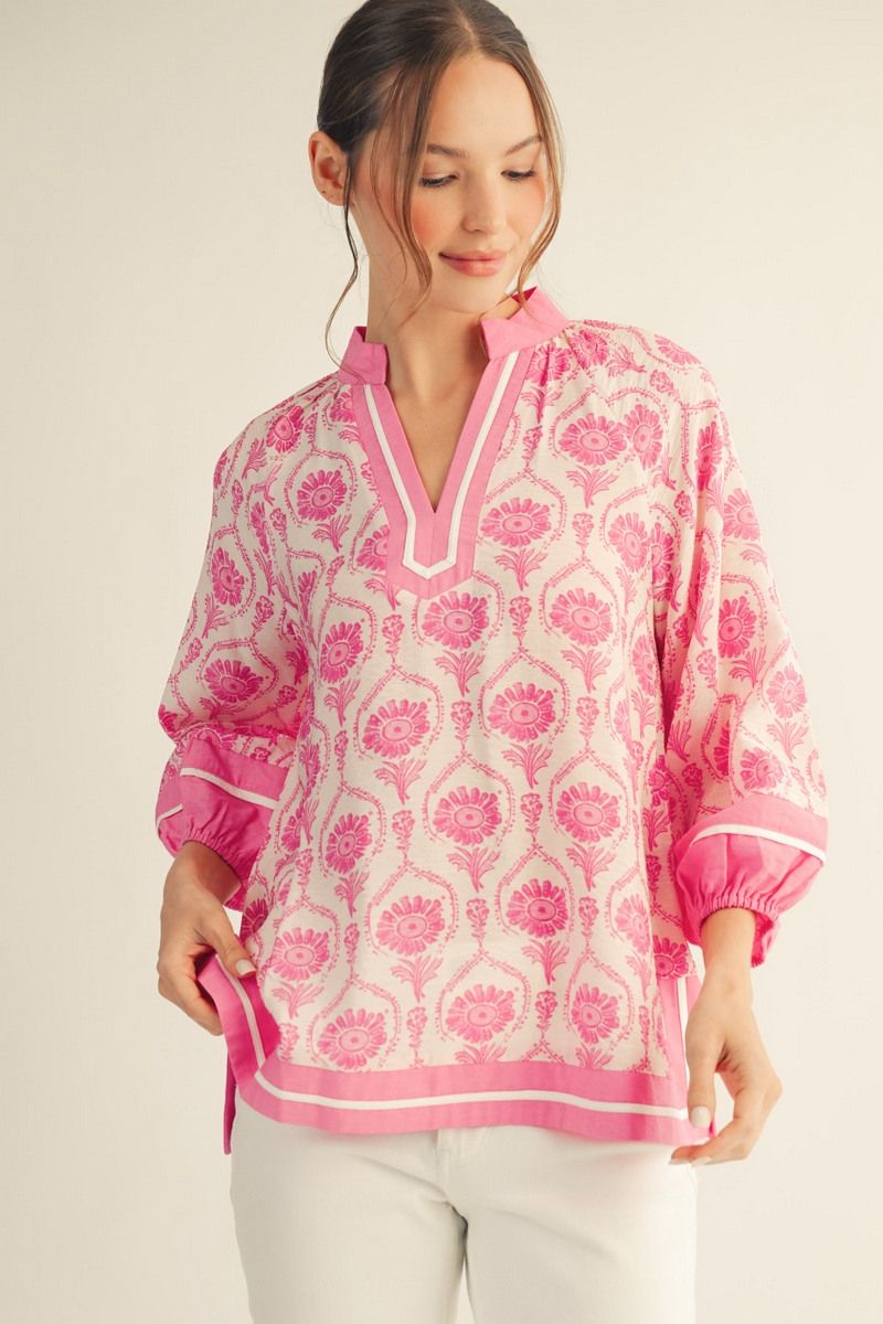 Boho Floral Blouse