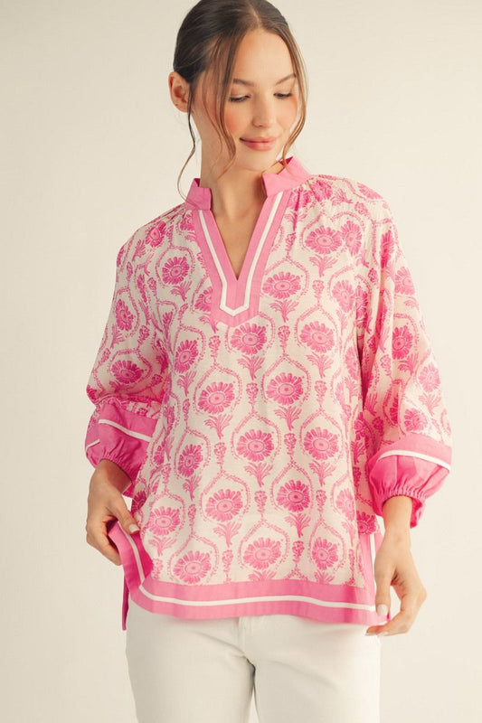 Boho Floral Blouse
