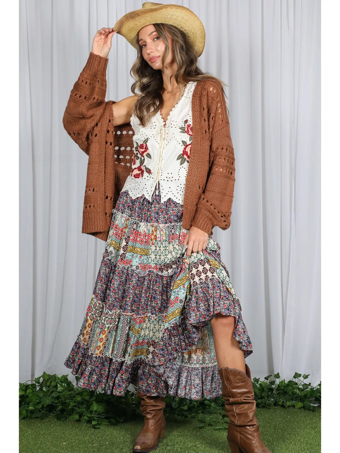 Patchwork Maxi Skirt