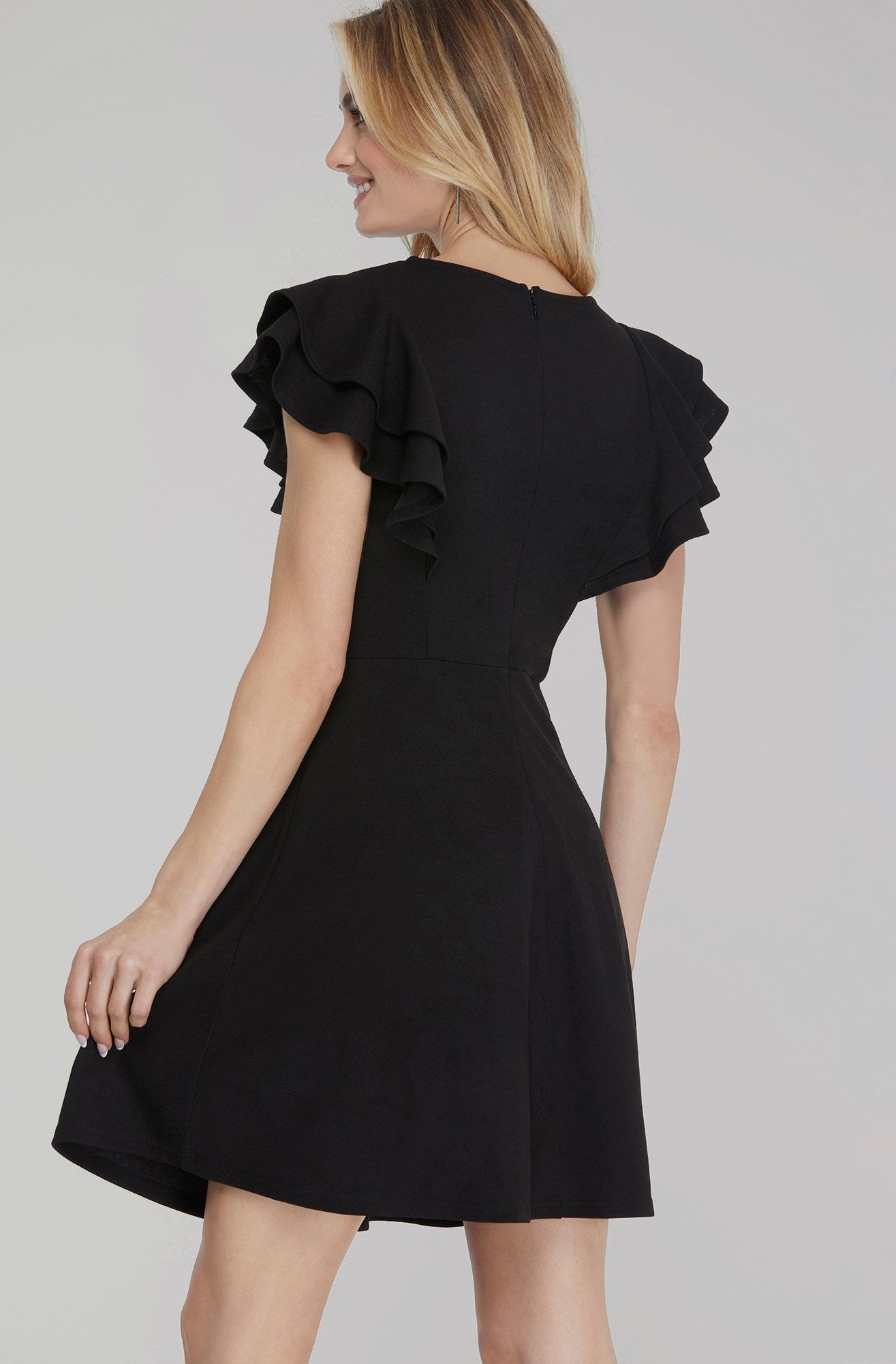 Flutter Sleeve Knit Dress