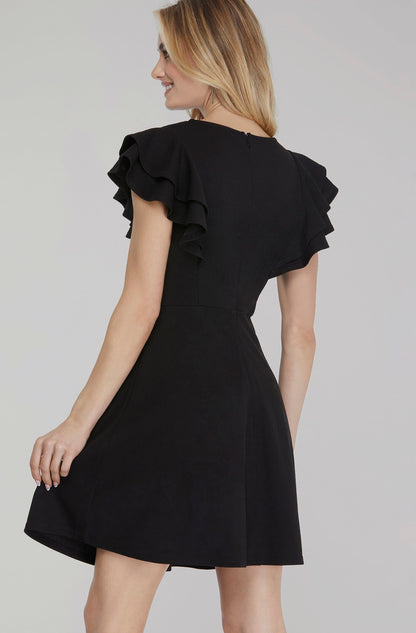 Flutter Sleeve Knit Dress