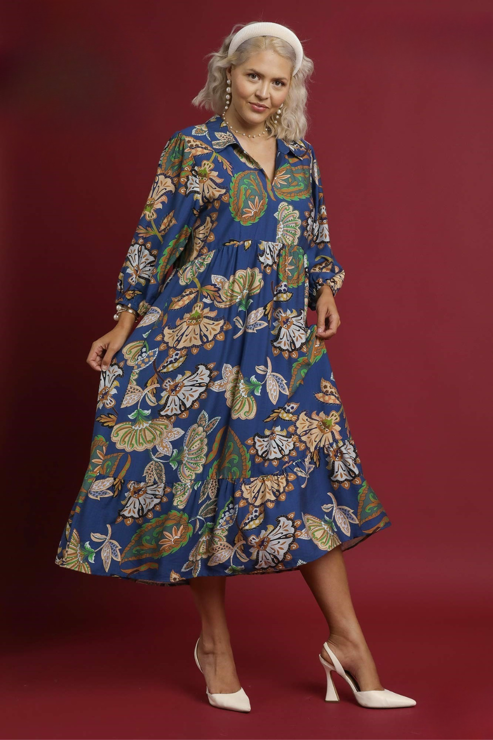 Boho Paisley Midi Dress