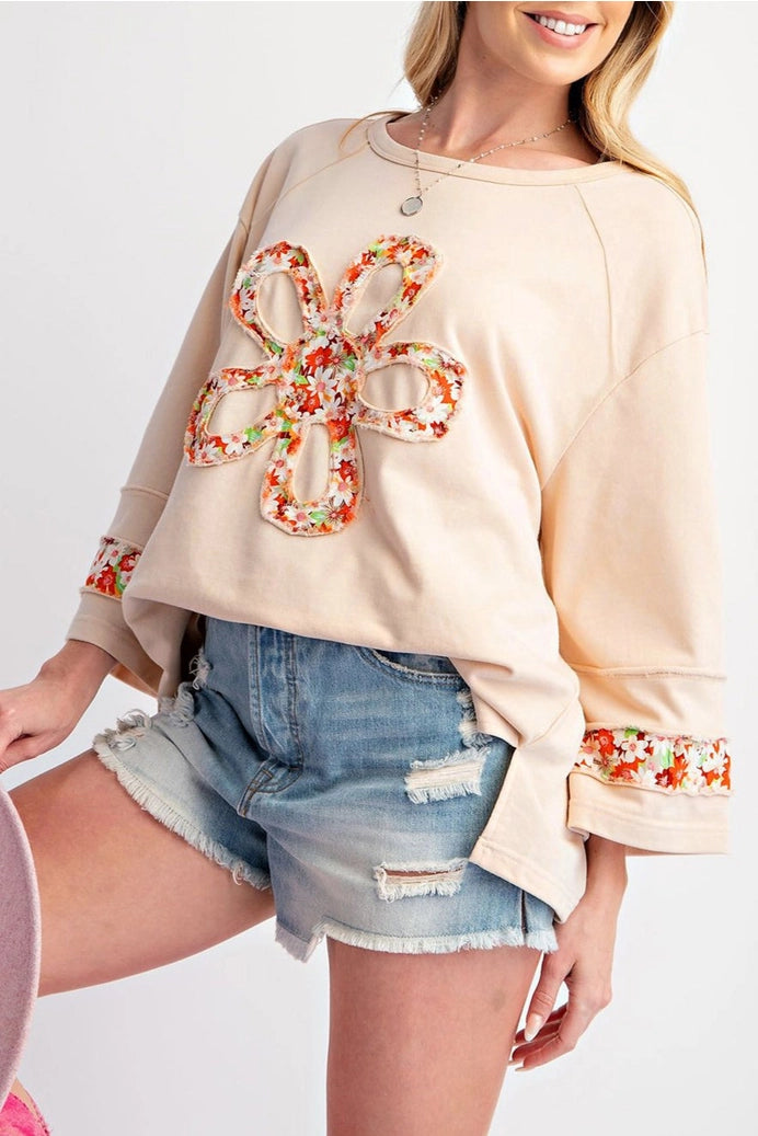 Floral Patchwork 3/4 Sleeve