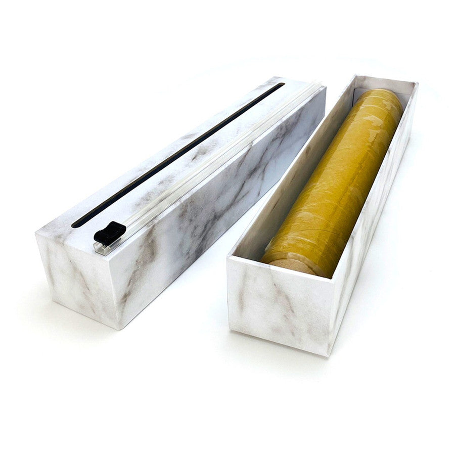 Carrara Marble Plastic Wrap 12" x 250' Dispenser