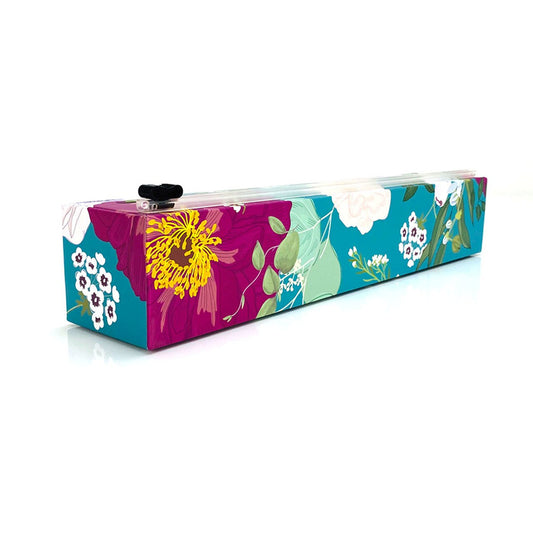 Spring Flowers Plastic Wrap 12" x 250' Dispenser