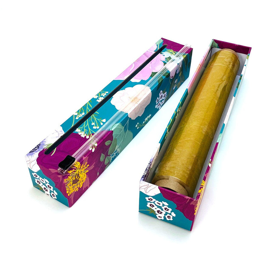 Spring Flowers Plastic Wrap 12" x 250' Dispenser