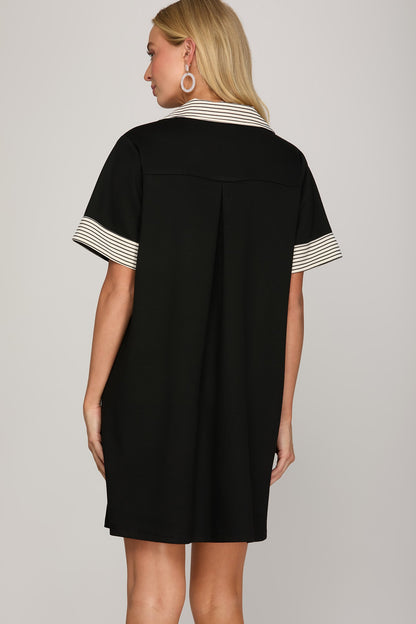 Drop Shoulder Knit Dress