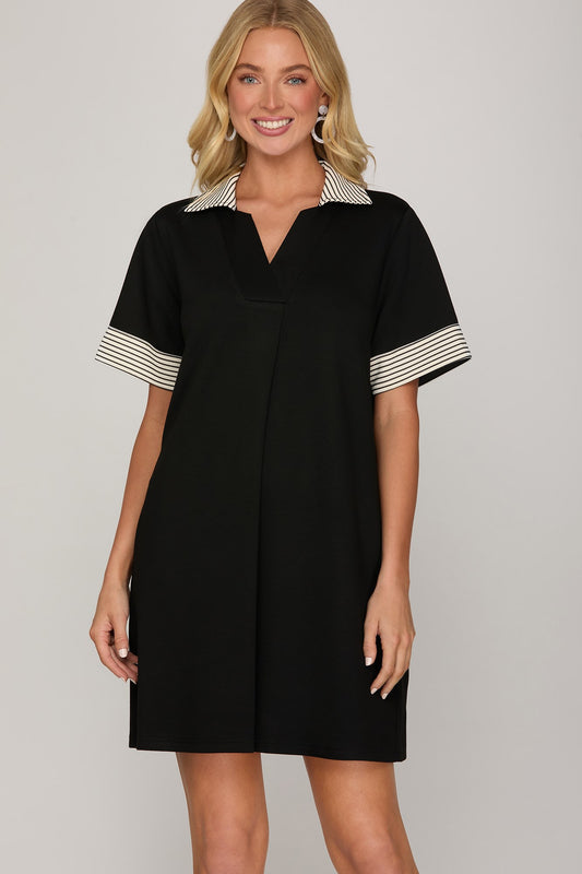 Drop Shoulder Knit Dress