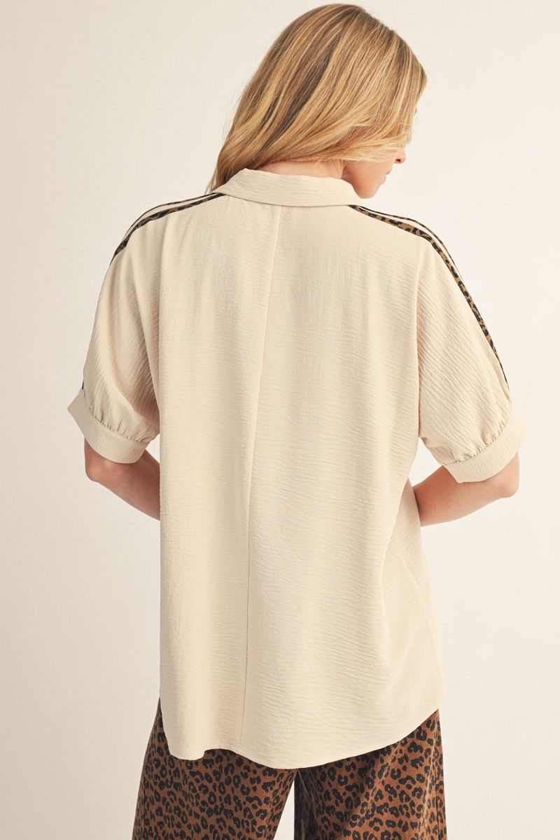 Textured Leopard Top