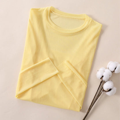 Candy Color Mesh Long Sleeve